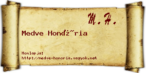 Medve Honória névjegykártya